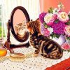 Cat looking to Mirror Animals Paint By Numbers