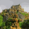 Edinburgh Castle Mountain Landscape Paint By Numbers
