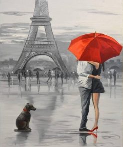 Couples In Paris paint by numbers