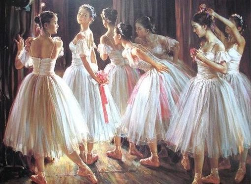 Group of Dancing Girls paint by numbers