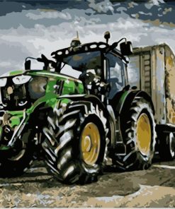 Harvest Tractor paint by numbers