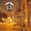 Frame Snow Street Modern Wall Art Picture - DIY Paint By Numbers - Numeral Paint