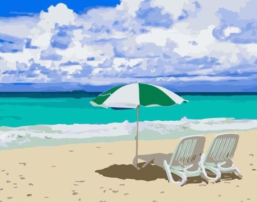 Relaxing Beach paint by numbers