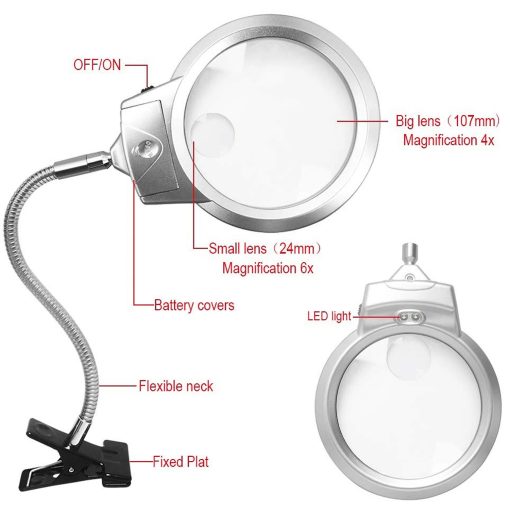 magnifying glass led lamp