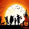 Halloween Celebration Silhouette NEW Paint By Numbers