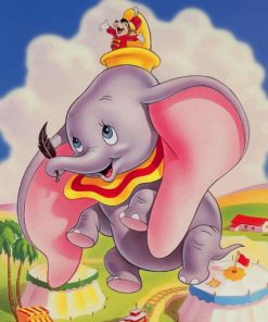 Dumbo Elephant paint by numbers