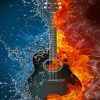 Water Fire Guitar paint by numbers