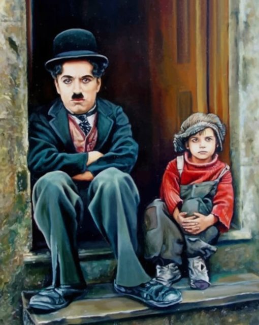 Charlie Chaplin paint by numbers