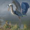 Vintage Great Blue Heron Paint by numbers