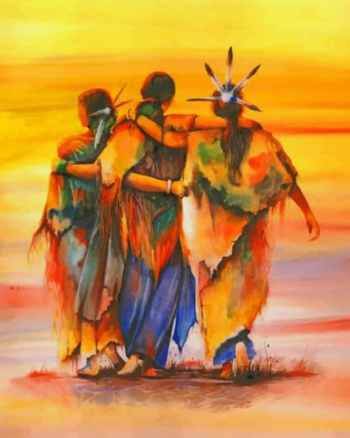 Amerindian Ladies paint by numbers