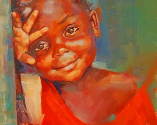 Little African Boy paint by numbers