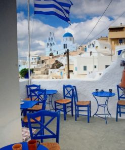 Santorini Coffee paint by numbers