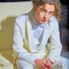 Timothee Chalamet Wearing A White Suit Paint by numbers