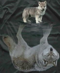 Wolf Reflection paint by numbers