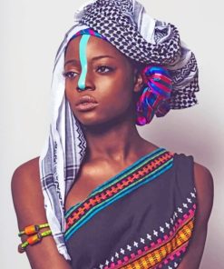 African Woman Paint by number