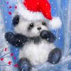 Christmas Panda paint by numbers