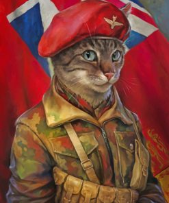 Military Cat Art paint by numbers