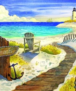 Beach Boardwalk Paint by numbers