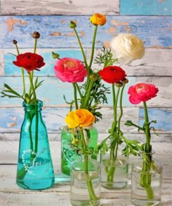 Flowers In Mason Jars paint by numbers