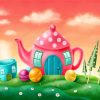 Teapot House paint by numbers