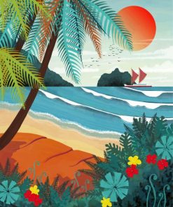 Tropical Island Paint by numbers