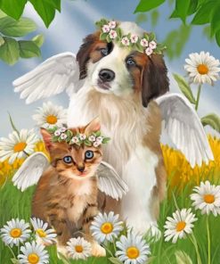 angel-kitty-and-puppy-paint-by-number