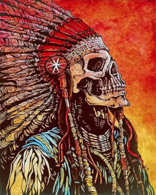 Native American Skull Paint by numbers