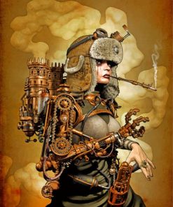 Steampunk Woman Paint by numbers