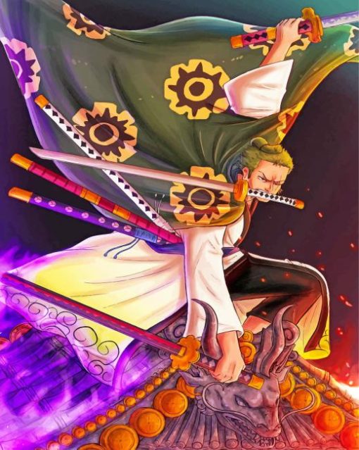 Zoro Roronoa paint by numbers