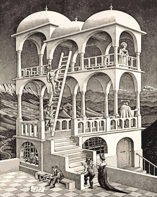 Belvedere-escher-paint-by-numbers