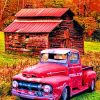 Old Red Ford Truck Paint by numbers