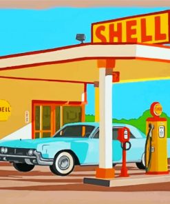 Shell Gas Station Paint by numbers