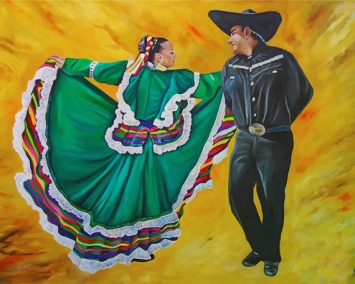 Folklorico Dancers Paint by numbers