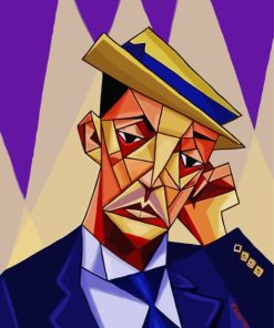 Buster Keaton Cubism Art Paint by numbers