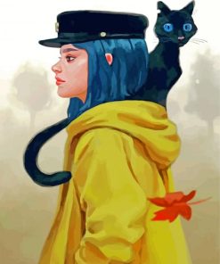 Coraline And Black Cat Paint by numbers