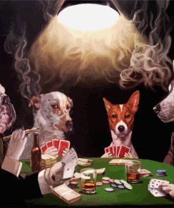 Gambling Dogs Playing Paint by numbers