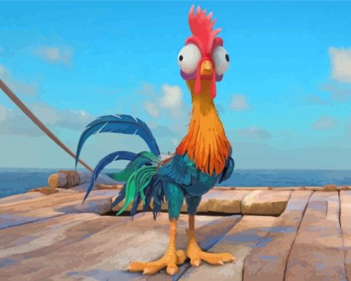 Hei Hei Moana Paint by numbers