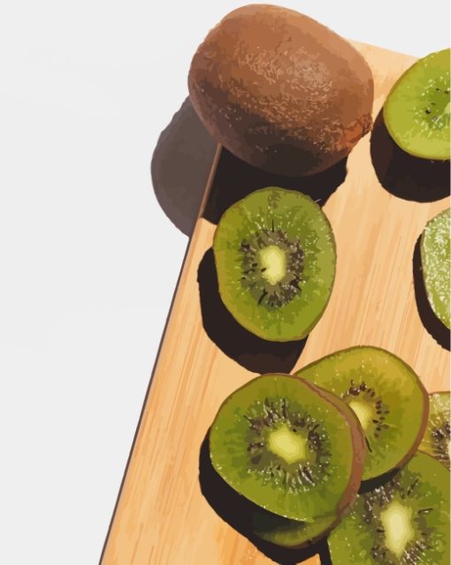 Kiwi Fruit Paint by numbers