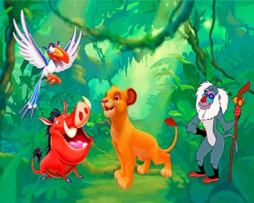 The Lion King Characters Paint by numbers