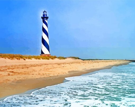 The Cape Hatteras Light Station Paint by numbers