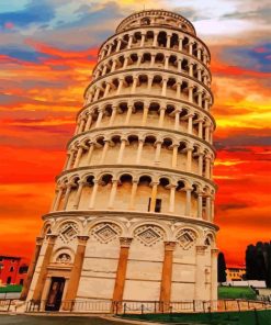 beautiful-leaning-tower-of-pisa-italy-rome-paint-by-number