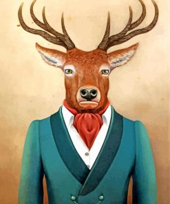 deer-wearing-a-suit-paint-by-number