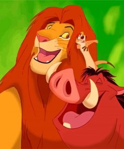 Lion King Timon And Pumbaa Paint by numbers