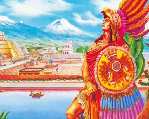 Aztec rise Illustration Paint By Number