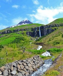 Beautiful Mountains Stream Paint By Number