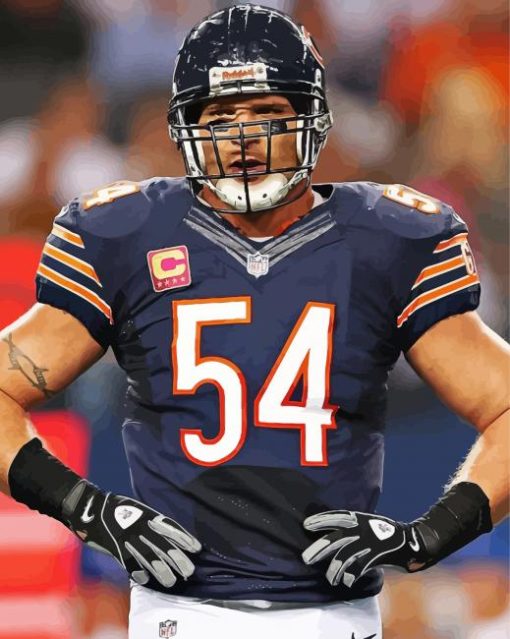 Brian Urlacher Footballer Paint By Number