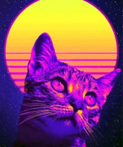 Cute Retro Cat Paint By Number