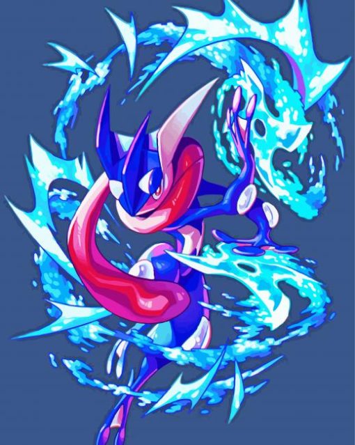 Greninja Pokemon Paint By Number