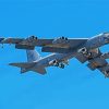 Grey Flying Boeing B52 Paint By Number