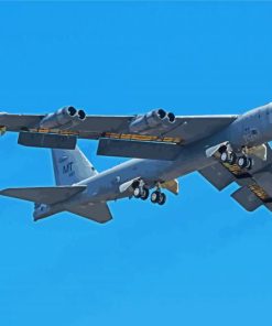 Grey Flying Boeing B52 Paint By Number